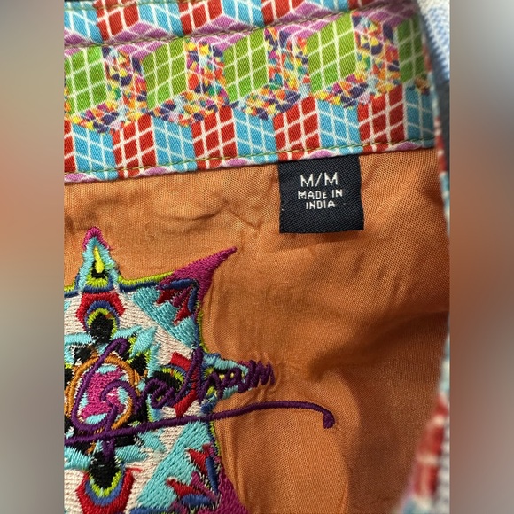 Robert Graham Blue Textured Long Sleeve Button Shirt Flip Cuff • Men’s Medium - Picture 6 of 9